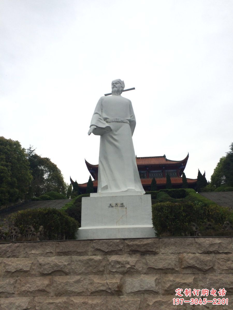 山西景区景点历史名人南宋抗元名臣民族英雄人物汉白玉石雕像