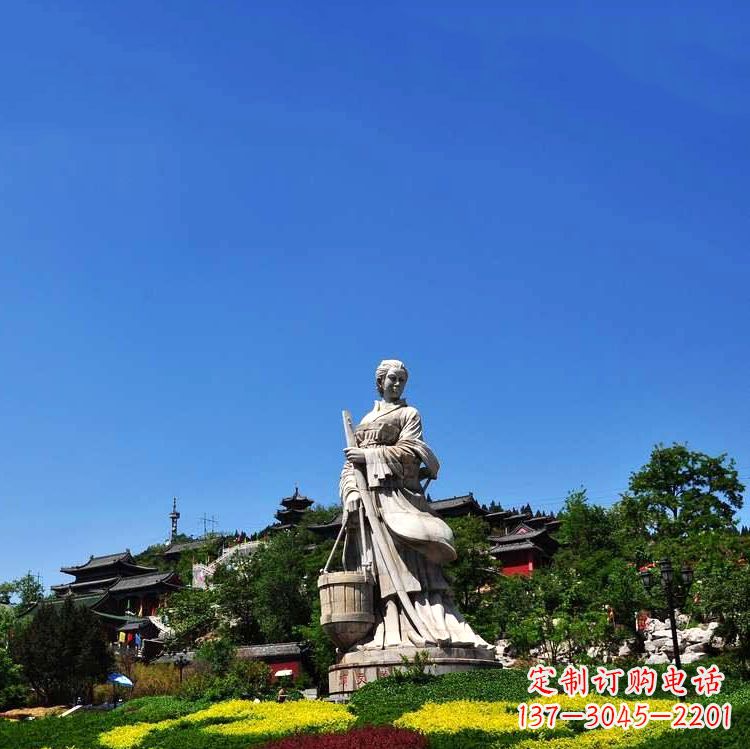 山西美女雕塑,用精美石料表现传统美