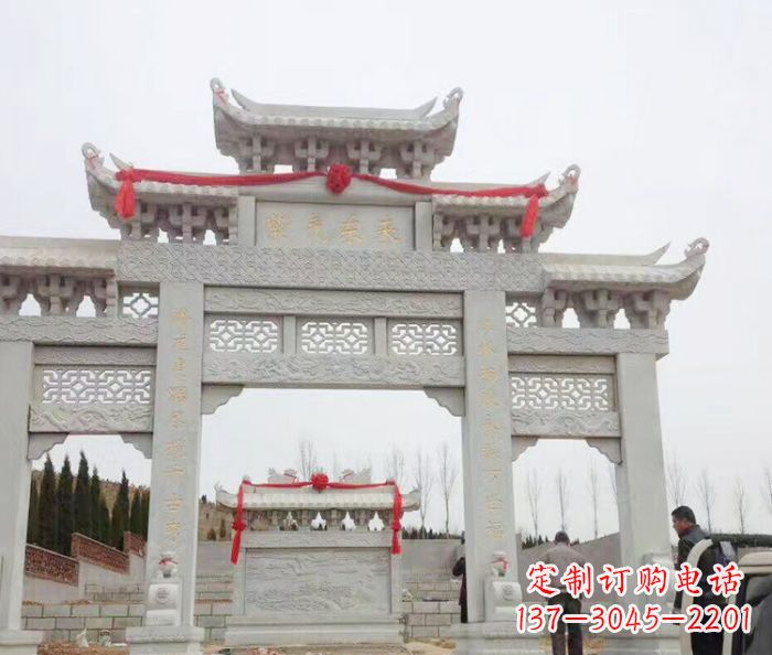 山西中领雕塑专业定制牌坊石雕
