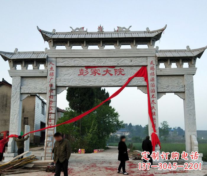 山西中领雕塑:牌坊石雕精美纷呈
