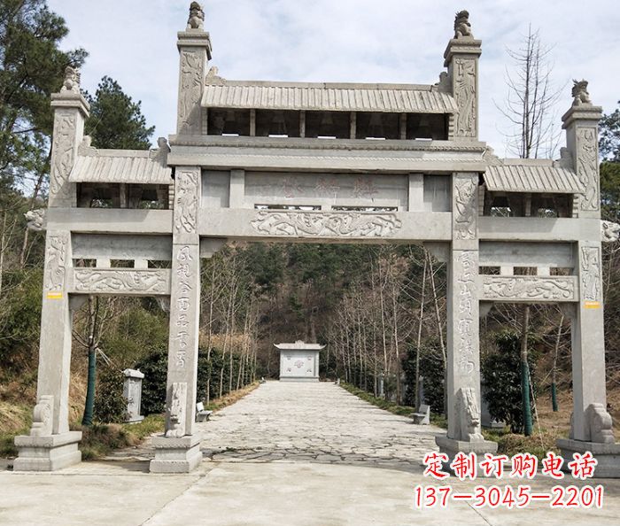 山西中领雕塑定制牌坊石雕