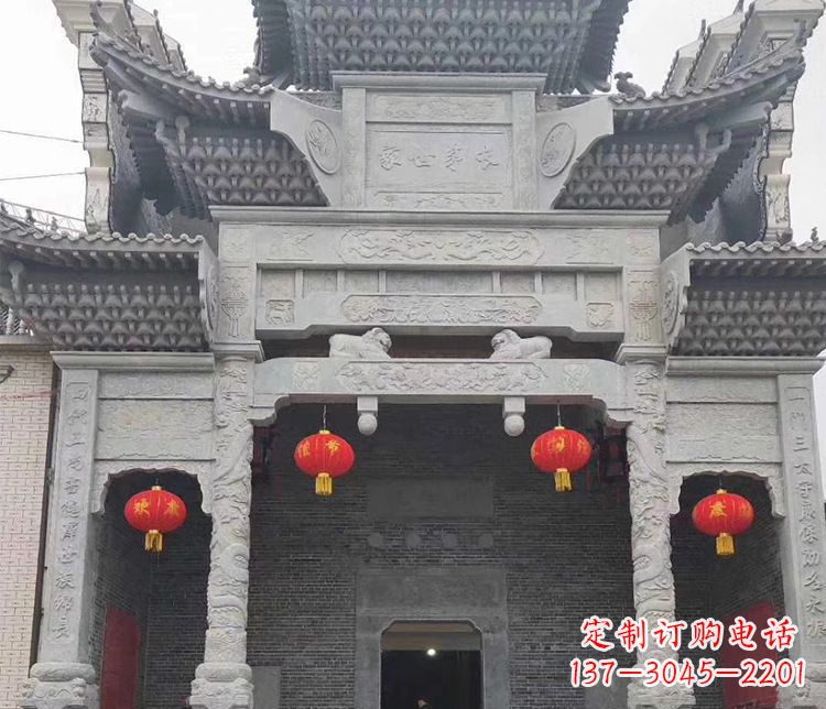 山西中领雕塑:专业定制牌坊石雕