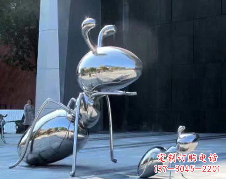 山西不锈钢蚂蚁雕塑,抛光镜面,精致精美
