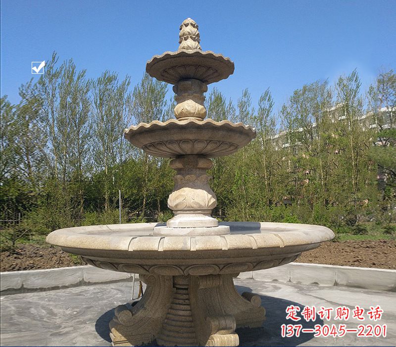 山西九龙浴太子喷泉石雕