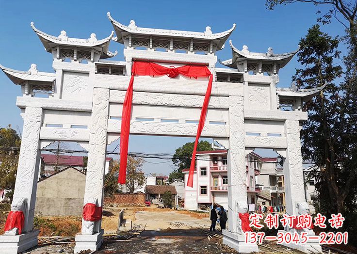 山西九襄石雕牌坊