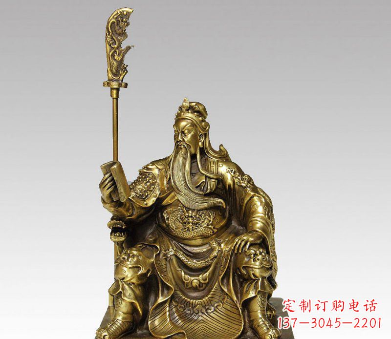 山西中领雕塑:精美关公铜雕艺术品