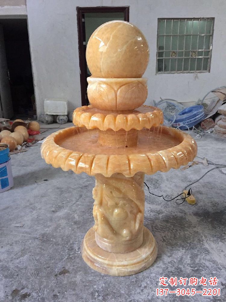 山西品位客厅的福气——风水球雕塑