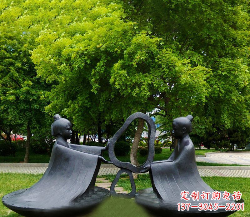 山西象征着智慧与信仰的孔融铜雕