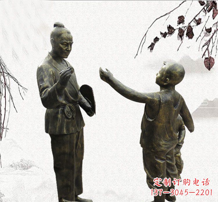 山西孔融让梨铜雕,专业定制高品质