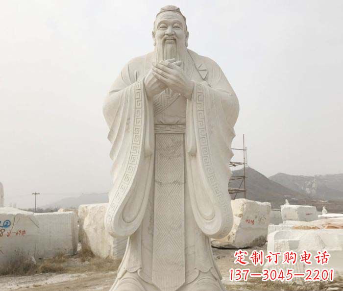山西孔子古代名人石雕