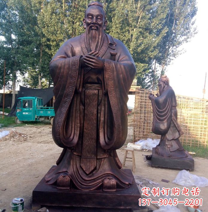 山西孔子讲学雕塑