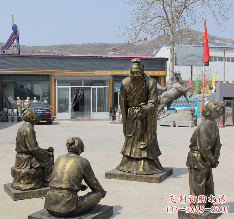 山西经典孔子雕塑,悠久文化传承