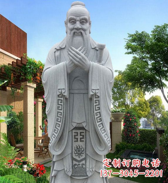 山西备受尊崇的孔子青铜雕塑
