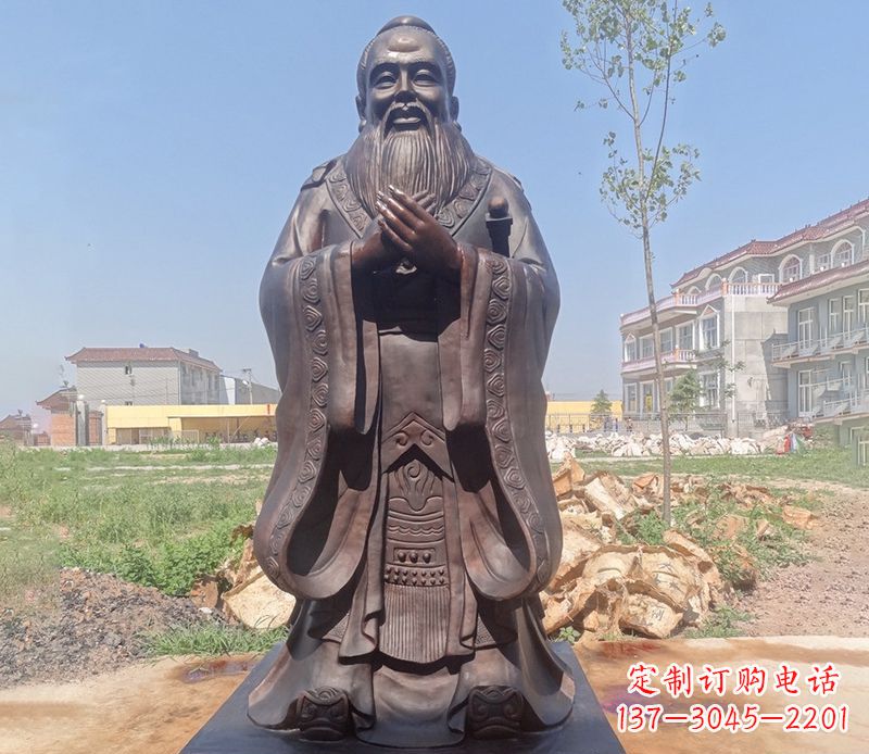 山西孔子铜雕 (2)