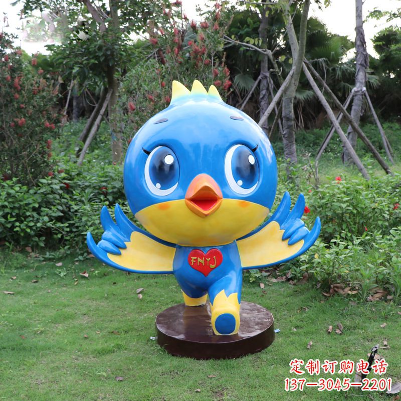山西蓝色梦幻,玻璃钢鸽子雕塑
