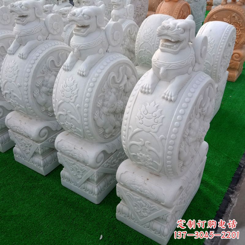 山西老石雕门墩虎