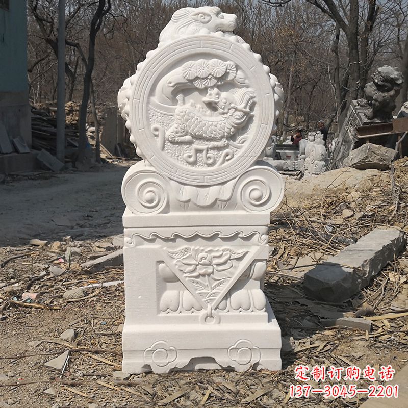 山西老石狮子门墩雕塑,打造与众不同的定制雕塑