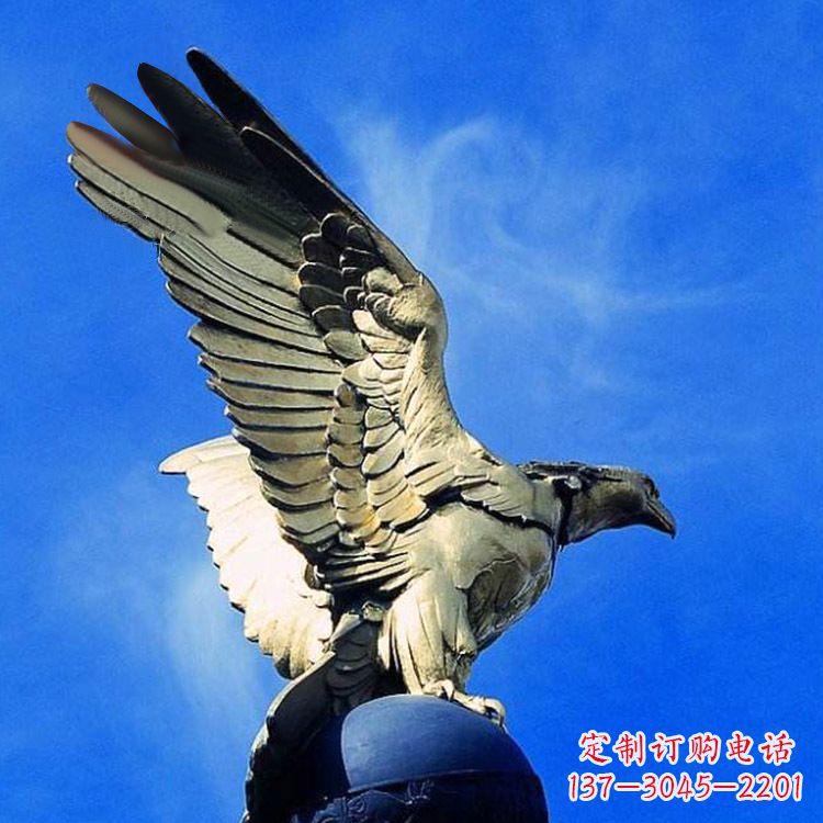 山西唯美老鹰玻璃钢仿铜雕塑玻璃钢雕塑以其简约…