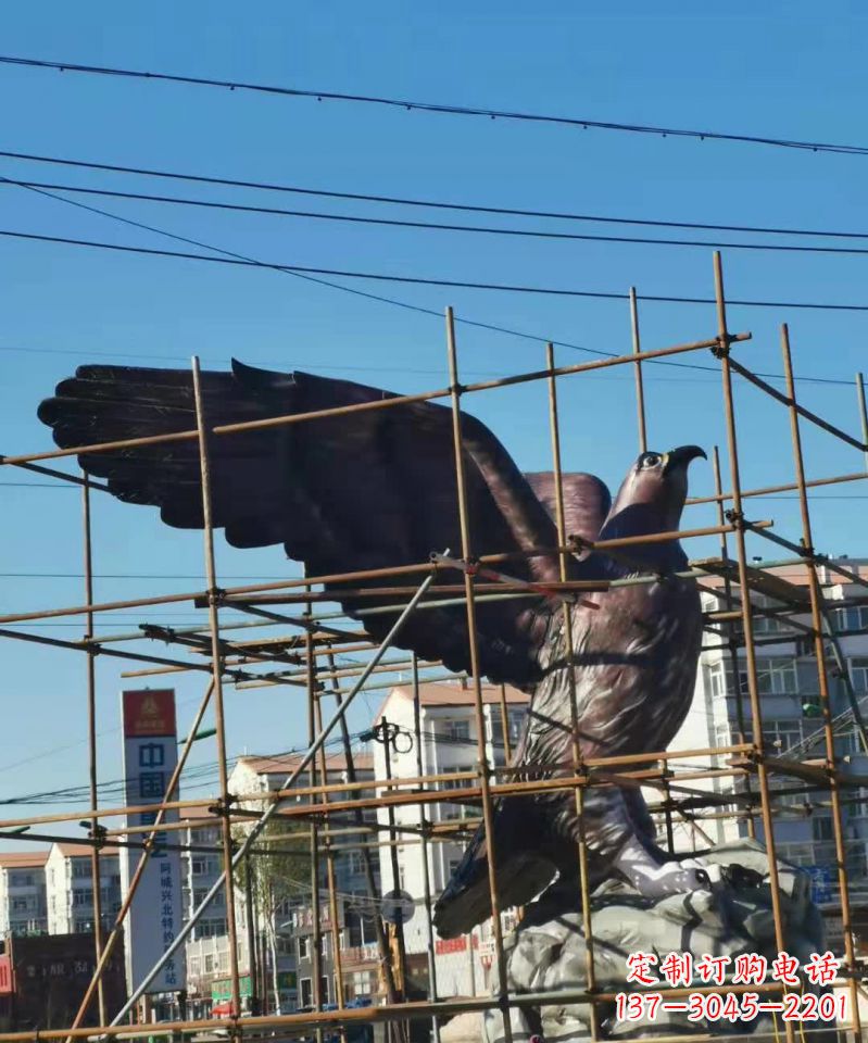 山西高雅精致精美老鹰铜雕