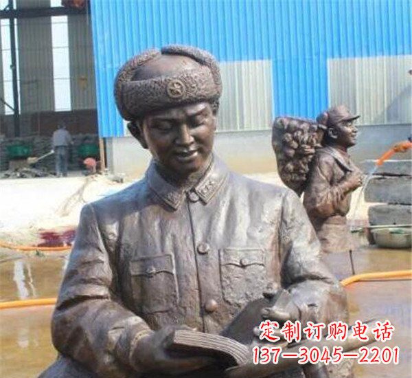 山西雷锋校园英雄名人铜雕