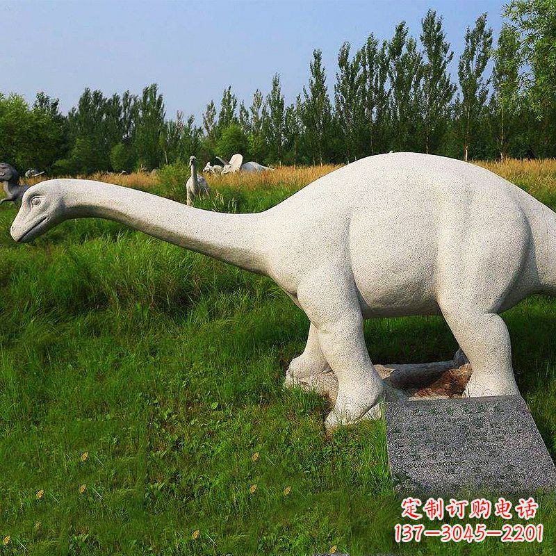 山西雷龙石雕-景区园林草坪动物景观雕塑