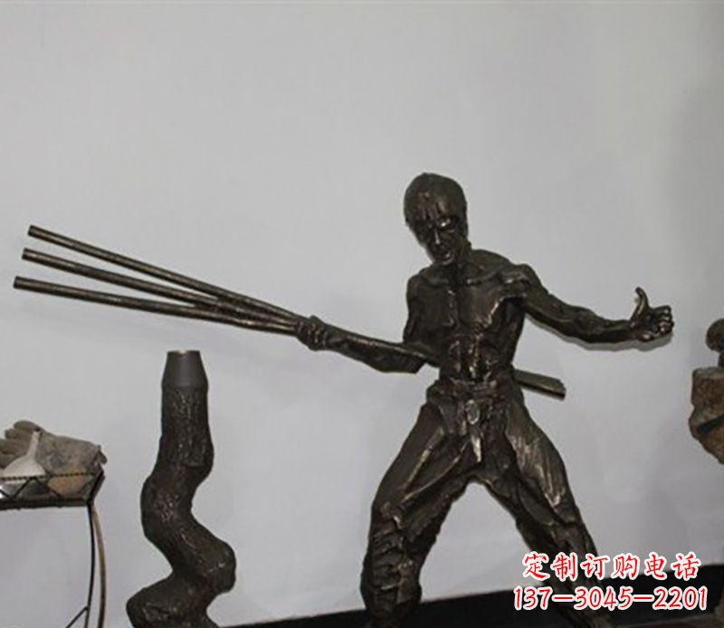 山西海量李小龙铜雕尽显功夫之美