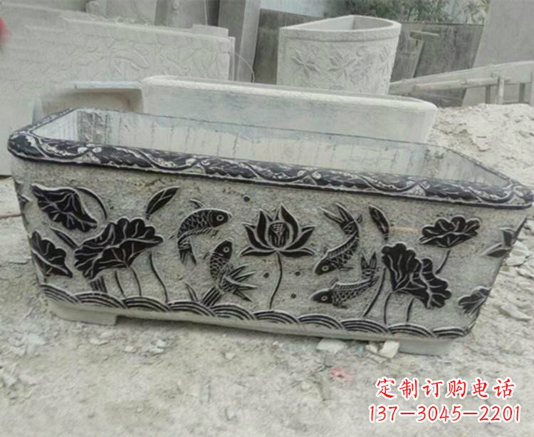 山西浮雕仿古式水缸雕塑,令人惊艳