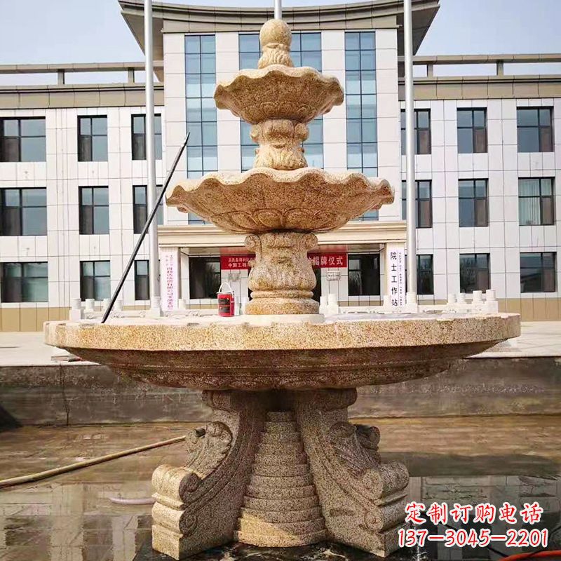山西中领雕塑的精美莲花石雕