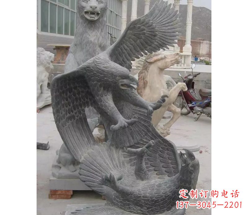 山西中领雕塑推出的石雕老鹰是一款充满生机与力…