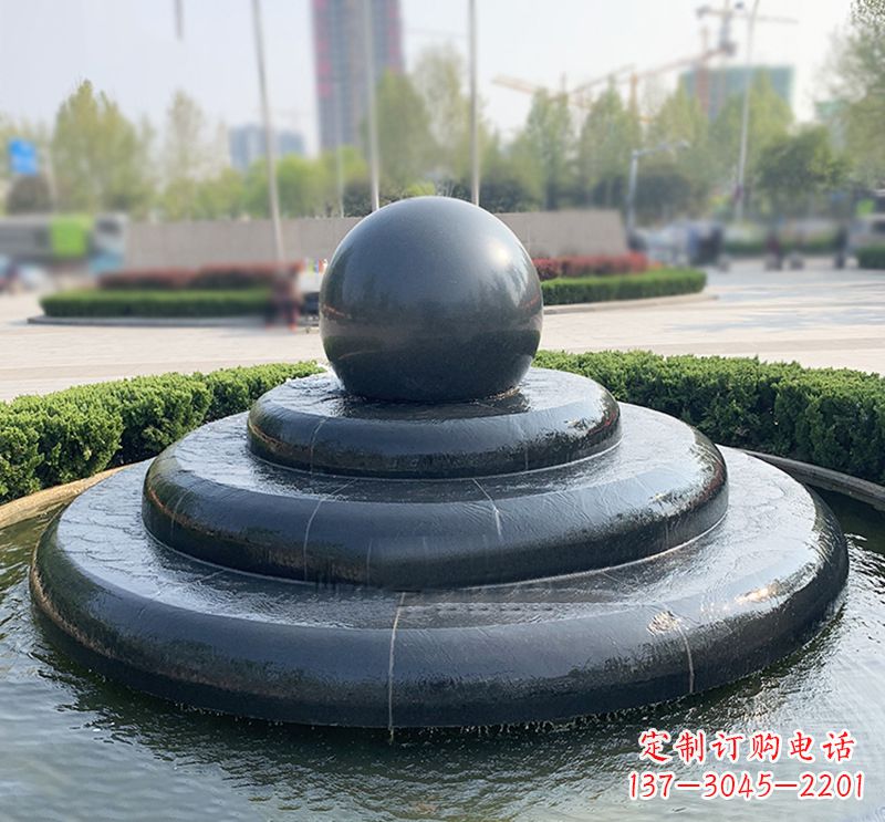 山西临沂石雕风水球喷泉