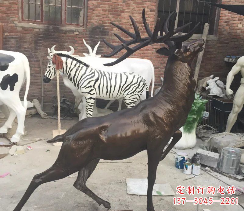 山西羚羊公园动物铜雕,欣赏自然之美