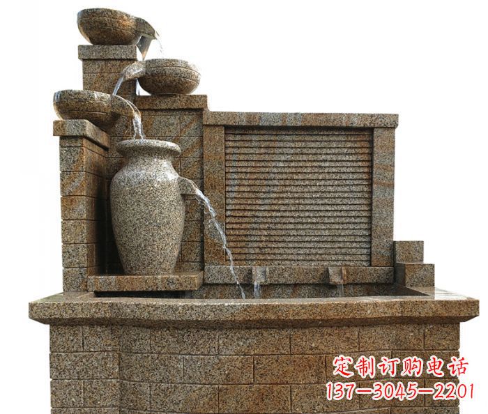 山西中领雕塑专业定制水槽庭院石雕摆件,它们是…