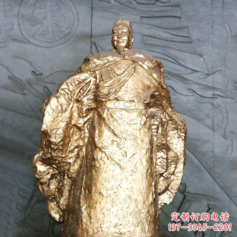 山西鎏金明太祖雕像,精美历史纪念品