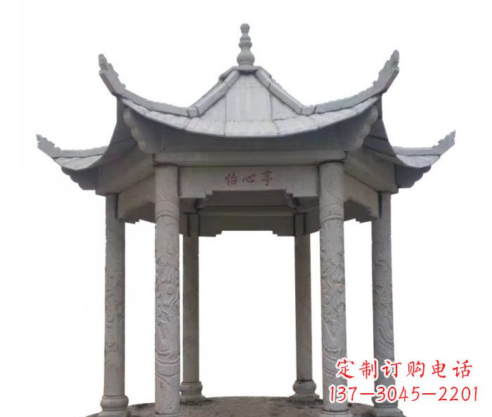 山西精美凉亭石雕–精细雕刻制作精致的艺术品