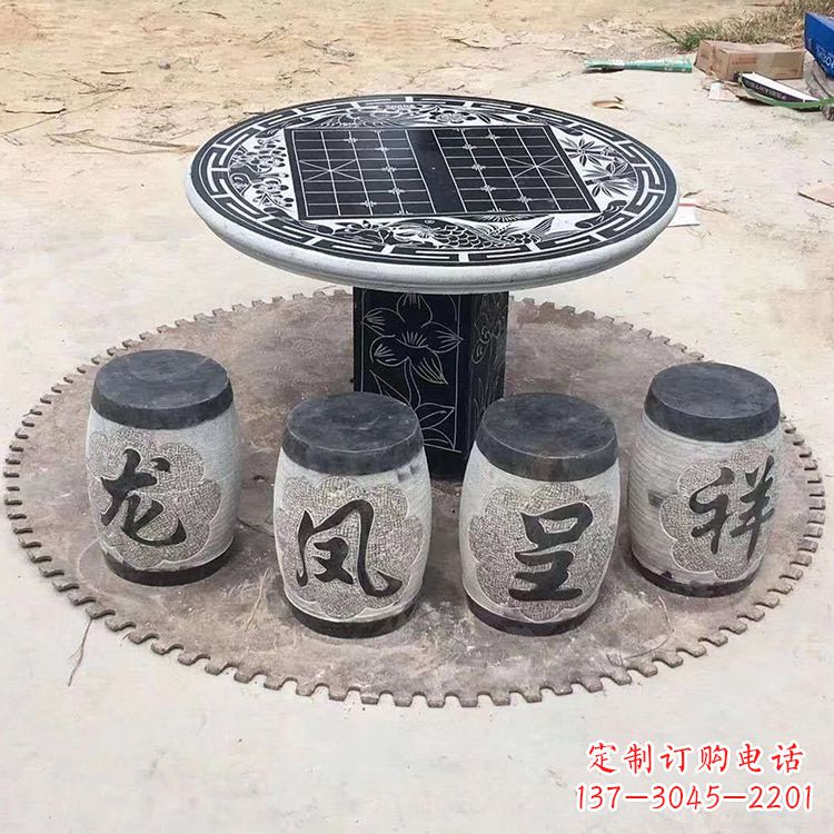 山西仿古雕塑石桌凳,带来雍容华贵气质