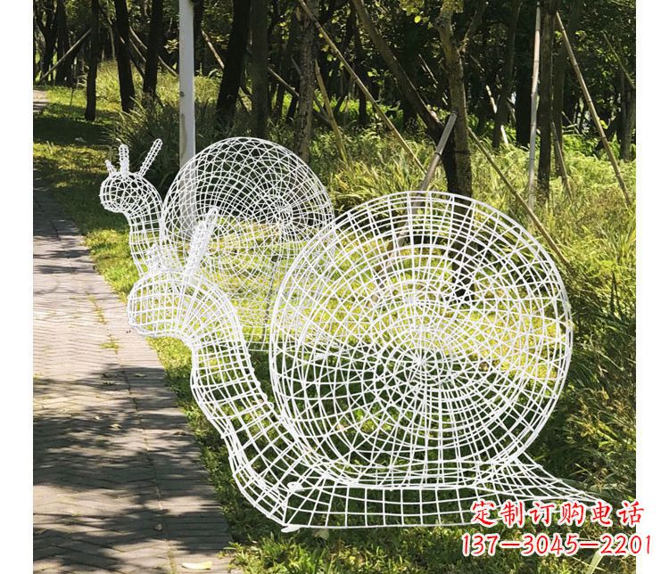 山西精致镂空不锈钢蜗牛雕塑