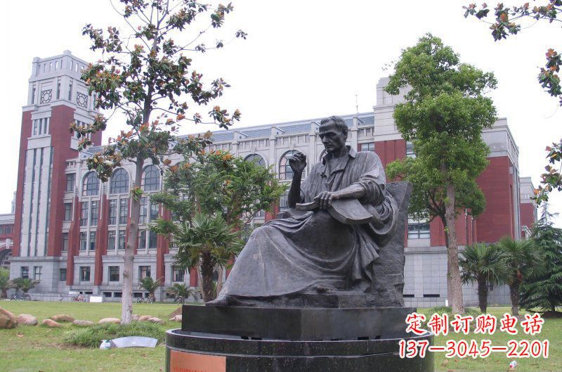 山西卢梭西方名人铜雕由中领雕塑定制,是一款完…