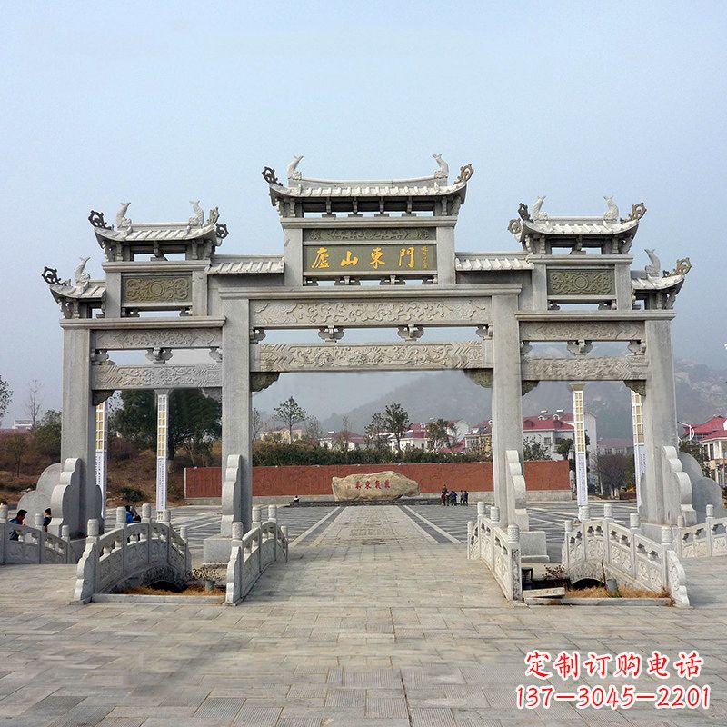 山西庐山大门石牌坊雕塑特色产品介绍