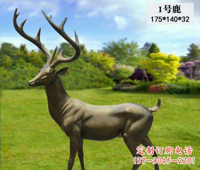 山西鹿铜雕,尽显动物精髓