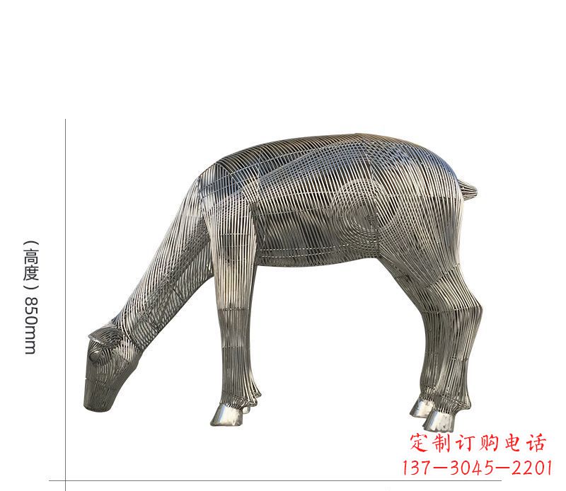 山西鹿鸣吉祥不锈钢景观雕塑
