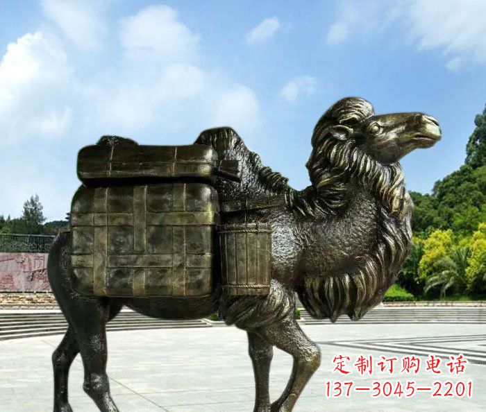 山西骆驼动物铜雕 (3)