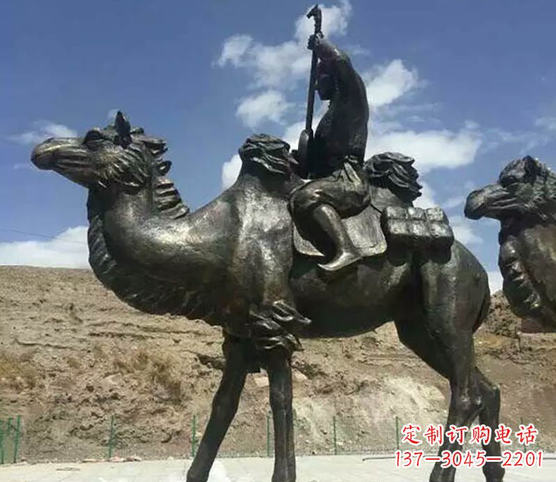 山西骆驼铜雕,雕塑定制制造商