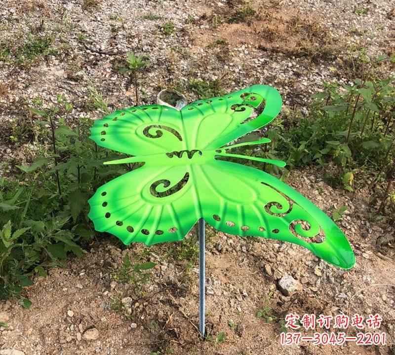 山西绿色不锈钢蝴蝶雕塑