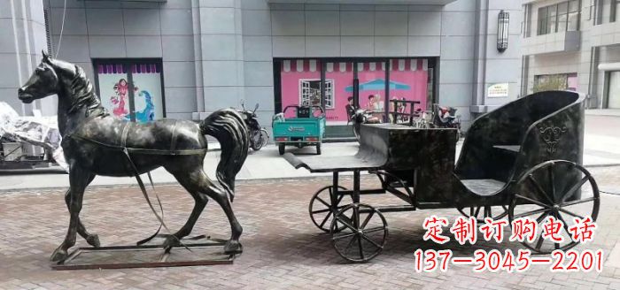 山西高质量马车景观铜雕