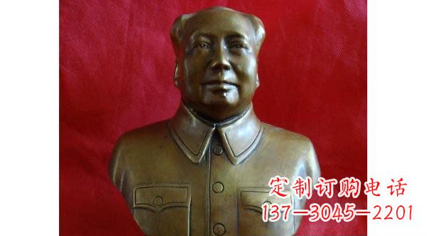 山西毛主席伟人胸像铜雕,精美纳米工艺制作