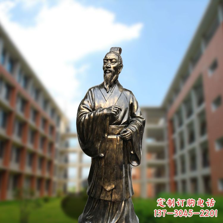 山西精美艺术,历久弥新的孟子玻璃钢仿铜雕像