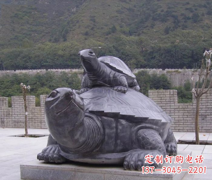 山西中领雕塑母子乌龟公园石雕