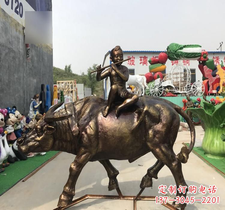 山西中领雕塑的古典韵味牧童铜雕是一件绝美的雕…