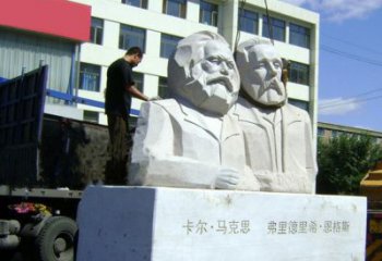 山西汉白玉马克思与恩格斯雕塑--让爱情延续