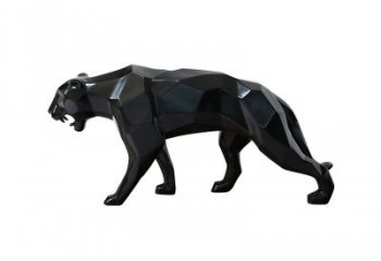 山西黑色魅力，豹子玻璃钢雕塑
